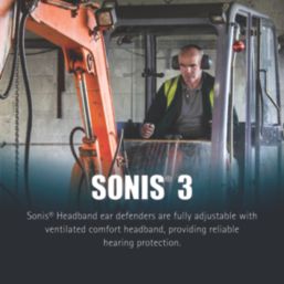 JSP Sonis 3 Headband Ear Defenders 37dB SNR
