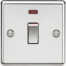 Knightsbridge  45A 1-Gang DP Control Switch Polished Chrome with LED