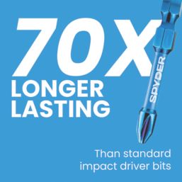 Spyder Mach-Blue 1/4" Hex Shank Mixed Impact Driver Bits 30 Piece Set