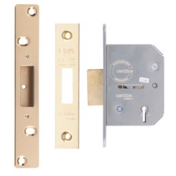 ERA  5 Lever Brass Mortice Deadlock 64mm Case - 44mm Backset