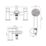 Aqualisa Central Chrome 123mm Deck Mounted Dual Control Manual Shower Mixer Tap