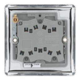 LAP  20A 16AX 3-Gang 2-Way Light Switch  Polished Chrome with Black Inserts