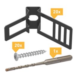 D-Line Wrap & Lock Design Fire Rated EV Fixing 10-17mm 20 Pack