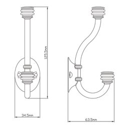 Essentials Hook Black 126mm