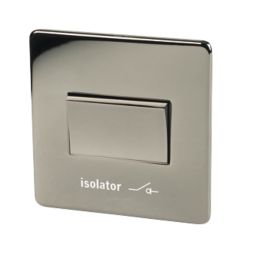 Crabtree Platinum 6A 1-Gang 3-Pole Fan Isolator Switch Black Nickel