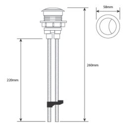 Brixton Dual-Flush Close Couple Cistern Flushing Button Black
