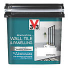 V33 Renovation Wall Tile & Panelling Paint Satin White 750ml