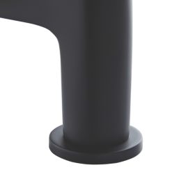 Highlife Bathrooms Coll Matt Black 122mm Deck Mounted Lever 2 Tap Holes Bath Mixer Tap