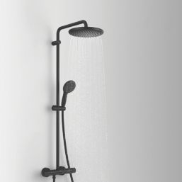Grohe Vitalio Start 250 HP Rear-Fed Exposed Matt Black Thermostatic Shower System