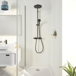 Grohe Vitalio Start 250 HP Rear-Fed Exposed Matt Black Thermostatic Shower System
