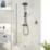 Grohe Vitalio Start 250 HP Rear-Fed Exposed Matt Black Thermostatic Shower System