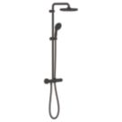 Grohe Vitalio Start 250 HP Rear-Fed Exposed Matt Black Thermostatic Shower System