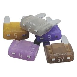 Pearl Consumables Assorted Mini Blade Auto Fuses 2-7.5A 5 Pieces
