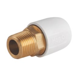 Hep2O  Plastic Push-Fit Adapting Male Coupler 15mm x 1/2"