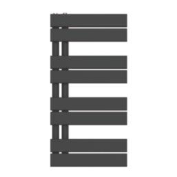Flomasta Cantilever 800mm x 400mm 1017BTU Black Vertical Designer Radiator