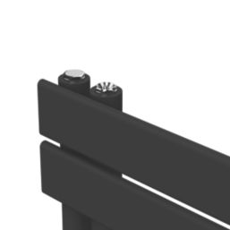 Flomasta Cantilever 800mm x 400mm 1017BTU Black Vertical Designer Radiator