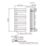 Flomasta Cantilever 800mm x 400mm 1017BTU Black Vertical Designer Radiator