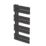 Flomasta Cantilever 800mm x 400mm 1017BTU Black Vertical Designer Radiator