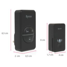 Byron DBY-23452BS Plug-In Wireless Door Chime Black