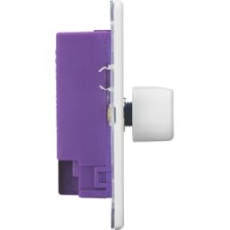 Knightsbridge  2-Gang 2-Way LED Intelligent Dimmer Switch  Matt White