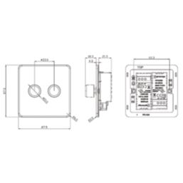 Knightsbridge  2-Gang 2-Way LED Intelligent Dimmer Switch  Matt White