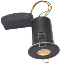 Saxby Major GU10 Fixed  Fire Rated Recessed Downlight Black