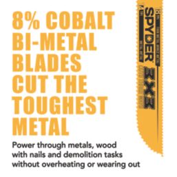 Spyder 3x3  Multi-Material Reciprocating Saw Blade 150mm