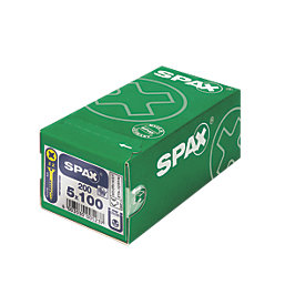 Spax  PZ Countersunk  Woodscrews 5mm x 100mm 200 Pack