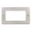 Hager Sollysta WRP4EUBSW 4-Module Modular Faceplate Brushed Steel