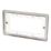 Hager Sollysta WRP4EUBSW 4-Module Modular Faceplate Brushed Steel