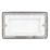 Hager Sollysta WRP4EUBSW 4-Module Modular Faceplate Brushed Steel