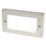 Hager Sollysta WRP4EUBSW 4-Module Modular Faceplate Brushed Steel