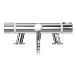 Mira Atom Chrome 98mm Deck Mounted Dual Control Thermostatic Shower Mixer Tap