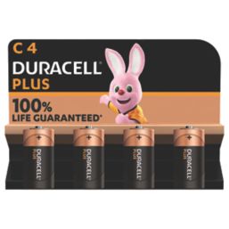 Duracell Plus C 1.5V Alkaline Batteries 4 Pack