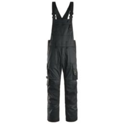 Snickers 6051 - Stretch Bib & Brace Overalls Black Large 39" W 32" L