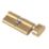 Yale Fire Rated 1 Star Thumbturn Euro Cylinder Thumbturn Lock 35-35 (70mm) Polished Brass
