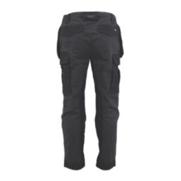 DEWALT Lubec Work Trousers Grey / Black 38" W 31" L