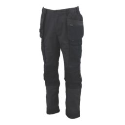 DEWALT Lubec Work Trousers Grey / Black 38" W 31" L