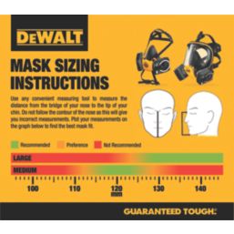 DEWALT  Medium Full Face Mask Respirator A2-P3