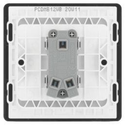 British General Evolve 20A 16AX 1-Gang 2-Way Wide Rocker Light Switch  Matt Black with Black Inserts