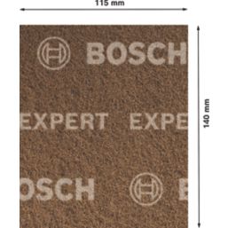 Bosch Expert N880 Metal Fleece Pads 140mm x 115mm Brown 2 Pack