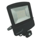 Brackenheath  Outdoor LED Floodlight With PIR Sensor Black 100W 11,000lm