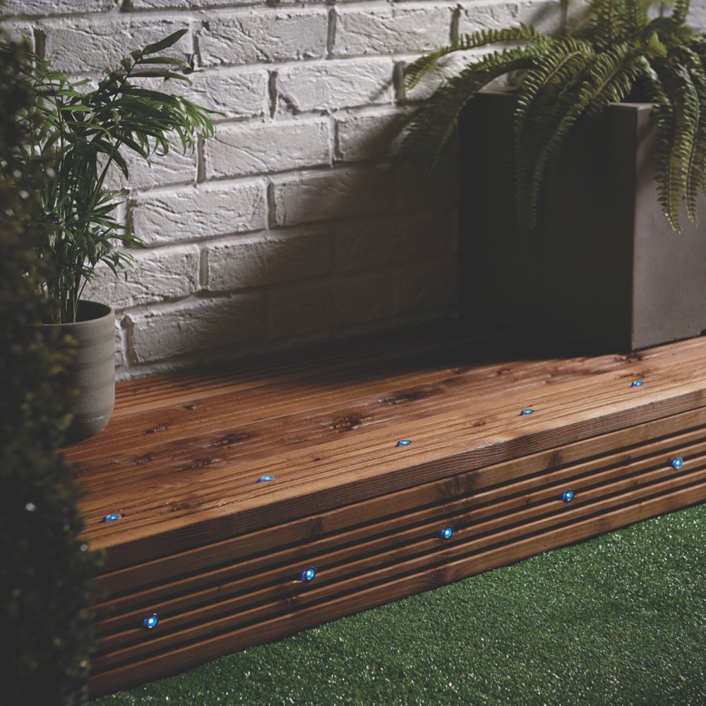 LAP Apollo Blue 15mm Outdoor LED Deck Light Kit Polished Stainless