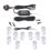 LAP Apollo Blue 15mm Outdoor Round LED Deck Light Kit Polished Stainless Steel 2.6W 10 x 0.8lm 10 Pack