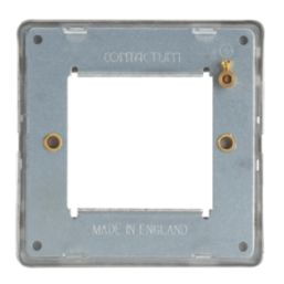 Contactum Lyric 2-Module Modular Faceplate Brushed Steel