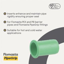 Flomasta STS22M Polybutylene & PEX Push-Fit Pipe Insert 22mm 50 Pack