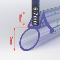 Aqualux Replacement Bath Screen Bubble Seal Clear 6mm x 1500mm - Screwfix