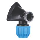 Flomasta  MDPE Wall Plate Elbow 25mm x 3/4"