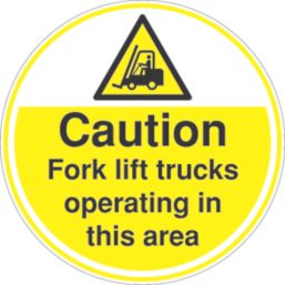 "Caution Fork Lift Truck Operating in this Area" Sign  450mm x 450mm