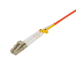 Labgear Duplex Multi Mode Orange LC- LC OM1 LSZH Fibre Optic Cable 1m